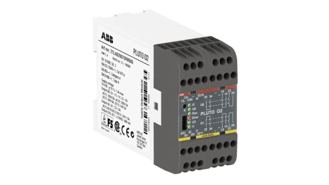 ABB O2 Pluto Series Safety Controller, 4 Safety Inputs, 2 Safety Outputs, 24 V dc | 2TLA020070R8500