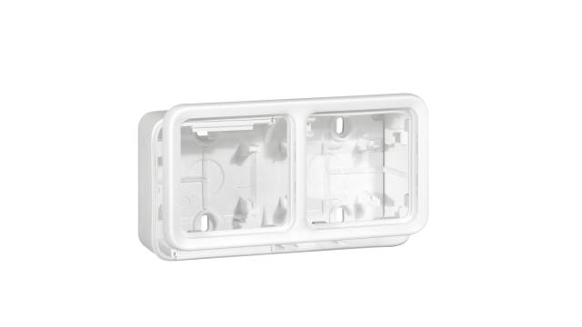 Legrand Black Black Thermoplastic Back Box, IP55, Surface Mount, 2 Gangs | 070742