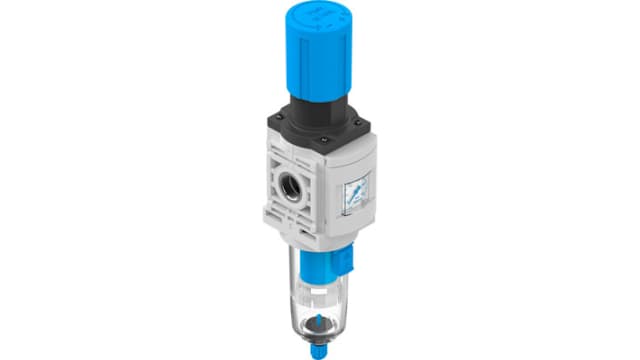 Festo MS Filter Regulator, 40 μm, 1/2 in G, Manual, 10 bar, 8098307 | MS6-LFR-1/2-D6-E-P-M-AG-MPA-B