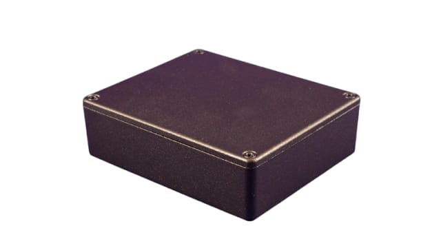 Hammond 1550 Series Black Die Cast Aluminium Junction Box, IP54, 120 mm, 100 mm 31 mm | 1550MBK