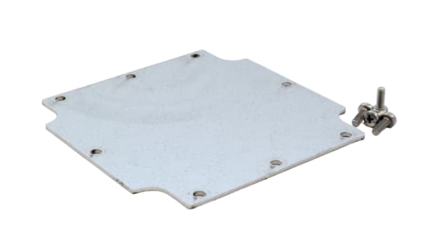 Hammond Steel Mounting Plate, 105 mm W, 105 mm L for Use with 1554 & 1555 L & L2 Enclosures | 1554LPL