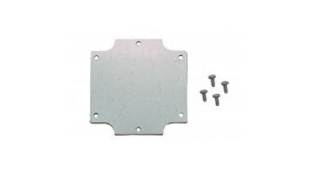 Hammond Steel Satin Texture Mounting Plate Enclosure Mount Plate, 78 mm W, 78 mm L for Use with Flanged 1555 EF and E2F | 1555EFPL
