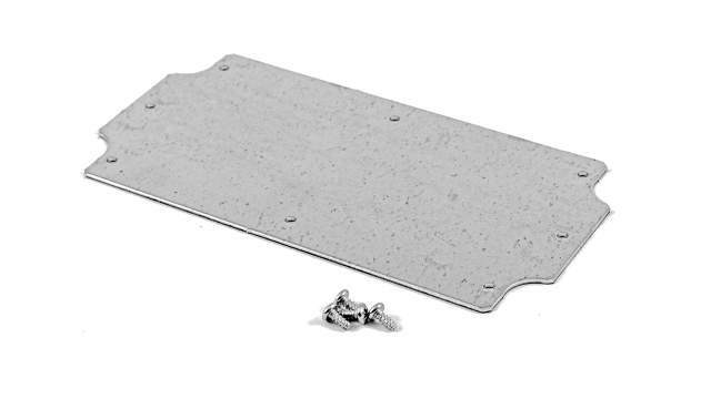 Hammond Steel Satin Texture Mounting Plate Enclosure Mount Plate, 76 mm W, 148 mm L for Use with Flanged 1555 JF and J2F | 1555JFPL