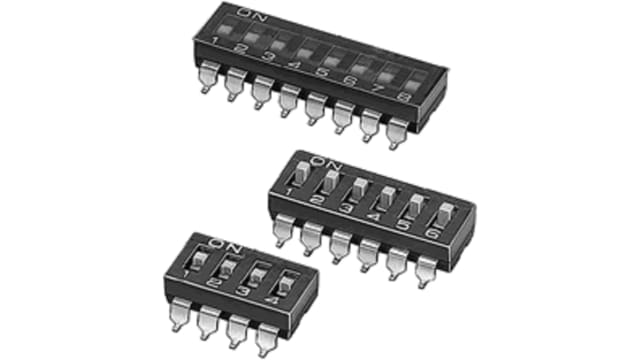 Omron Raised Actuator DIP Switch | A6S-2104-PH