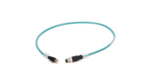 Allen Bradley 1585D, 600 mm Cat5e Ethernet Cable, Green Polyvinyl Chloride Sheath, Braid, Foil | 1585D-M4UBJM-0M6