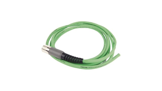 Allen Bradley 2090-CFBM7DF, 4 m Power Cable, Green Polyvinyl Chloride | 2090-CFBM7DF-CEAA04