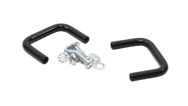 Hammond Black Powder Coated Black Steel Drawer Handle 36 mm Height, 25 mm Width, 5 mm Length | 1427B2BK