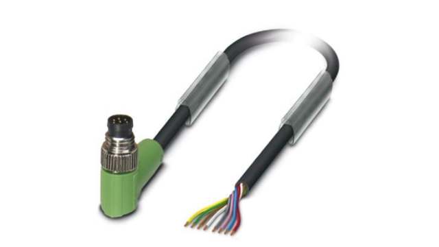Phoenix Contact Male 8 way M8, Right Angle to Unterminated Sensor Actuator Cable, 5 m | 1404185