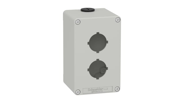 Schneider Electric Grey Die Cast Zinc XAPD Empty Control Station - 2 Hole 30 mm Diameter | XAPD2602