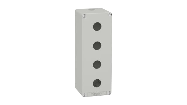 Schneider Electric Grey Die Cast Zinc XAPD Empty Control Station - 4 Hole 22 mm Diameter | XAPD4504