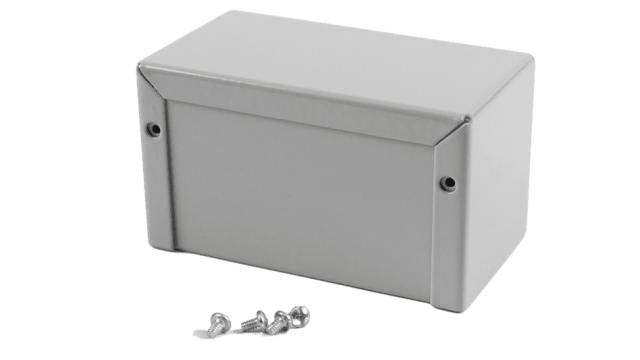 Hammond 1411 Series Grey, Black Steel, Aluminium Enclosure Flanged 2 in, 4 in, 4 in | 1411J