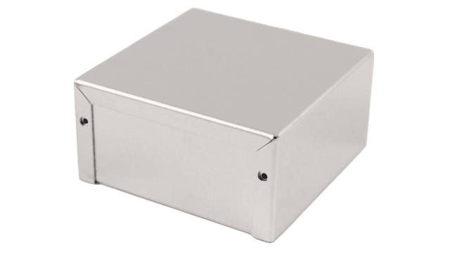 Hammond 1411 Series Grey, Black Steel, Aluminium Enclosure Flanged 2 in, 4 in, 4 in | 1411JU