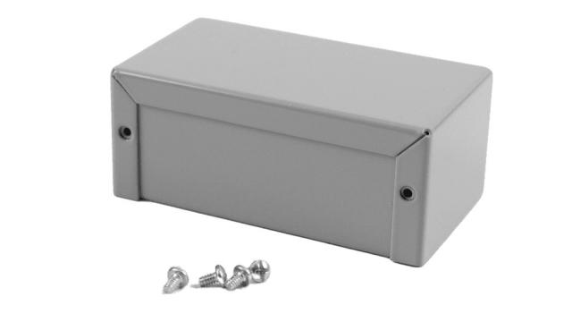 Hammond 1411 Series Black, Grey Steel, Aluminium Enclosure Flanged 3 in, 6 in, 3 in | 1411M
