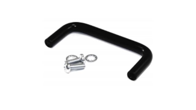 Hammond Black Powder Coated Black Steel Drawer Handle 38 mm Height, 84 mm Width, 8 mm Length | 1427G3BK