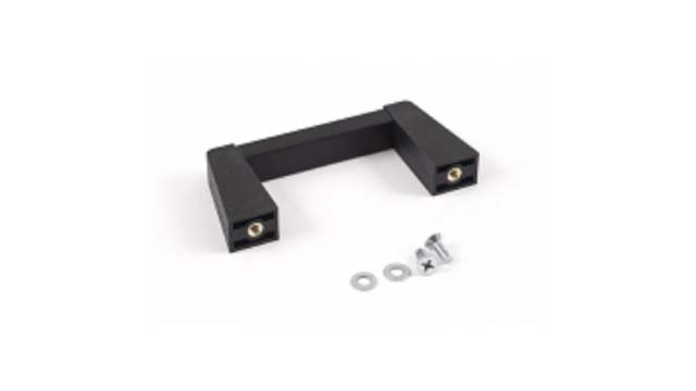 Hammond Black Powder Coated Black Aluminium, Polyamide Drawer Handle 13 mm Height, 42 mm Width, 96 mm Length | 1427GBB