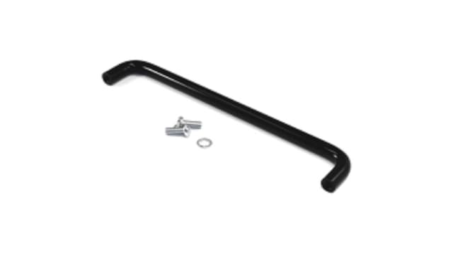 Hammond Black Powder Coated Black Steel Drawer Handle 33 mm Height, 187 mm Width, 10 mm Length | 1427L1BK