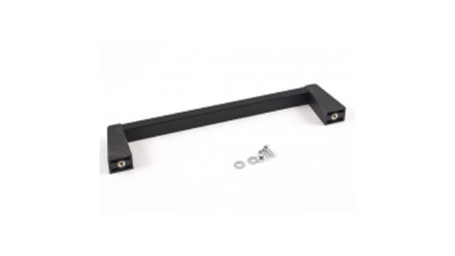 Hammond Black Powder Coated Black Aluminium, Plastic Drawer Handle 14 mm Height, 42 mm Width, 197 mm Length | 1427LBB