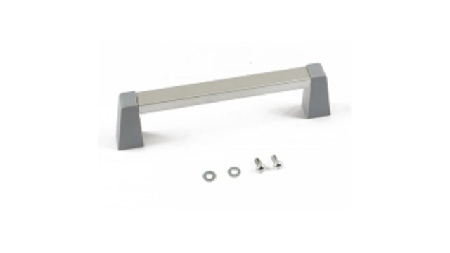 Hammond Fluorescent Clear, Black, Grey Plastic, Aluminium Drawer Handle 14 mm Height, 42 mm Width, 154 mm Length | 1427MGC