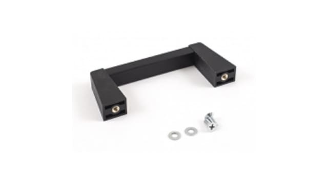 Hammond Black Powder Coated Black Aluminium, Polyamide Drawer Handle 14 mm Height, 42 mm Width, 108 mm Length | 1427NBB