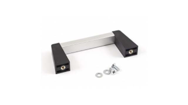 Hammond Black Powder Coated Black Aluminium, Plastic Drawer Handle 14 mm Height, 42 mm Width, 108 mm Length | 1427NBC