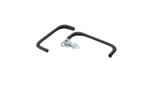 Hammond Black Powder Coated Black Steel Drawer Handle 77 mm Height, 25 mm Width, 6 mm Length | 1427P1BK