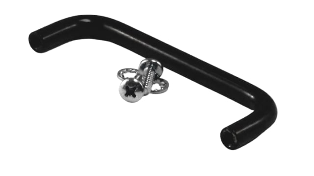 Hammond Black Powder Coated Black Steel Drawer Handle 77 mm Height, 25 mm Width, 6 mm Length | 1427P1BK-1