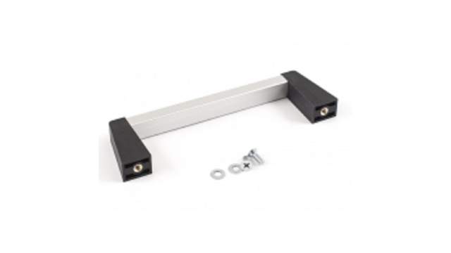 Hammond Black Powder Coated Transparent, Black Aluminium, Polyamide Drawer Handle 14 mm Height, 42 mm Width, 146 mm | 1427TBC