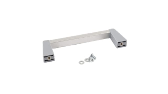 Hammond Fluorescent Black Plastic, Aluminium Drawer Handle 14 mm Height, 42 mm Width, 146 mm Length | 1427TGC