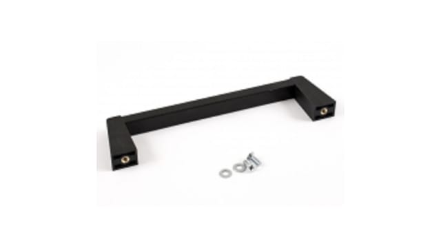 Hammond Black Powder Coated Black, Grey, Clear Aluminium, Plastic Drawer Handle 14 mm Height, 42 mm Width, 172 mm Length | 1427WBB