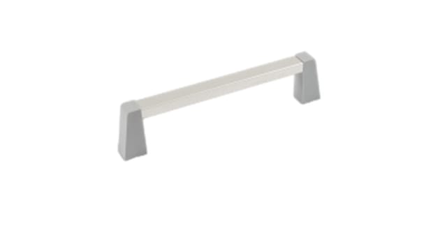 Hammond Fluorescent Black, Grey, Clear Aluminium, Plastic Drawer Handle 14 mm Height, 42 mm Width, 172 mm Length | 1427WGC