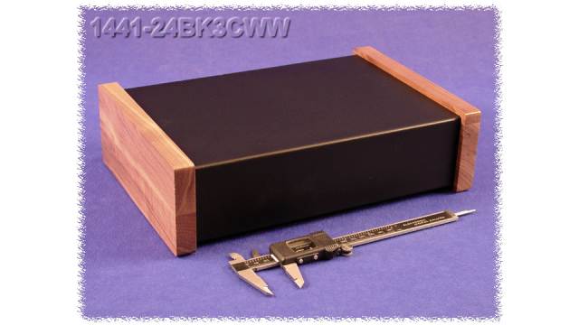 Hammond Steel Enclosure Chassis, 8 in H, 8 in W, 304.8 mm L For Use With 1441 Series | 1441-24BK3CWW