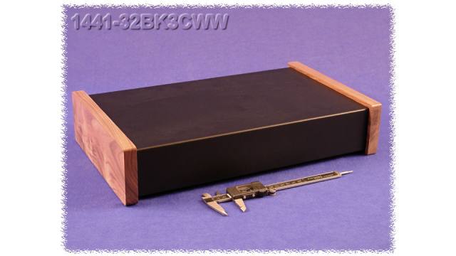 Hammond Steel Enclosure Chassis, 10 in H, 1 in W, 14 in D, 431.8 mm L For Use With 1441 Series | 1441-32BK3CWW