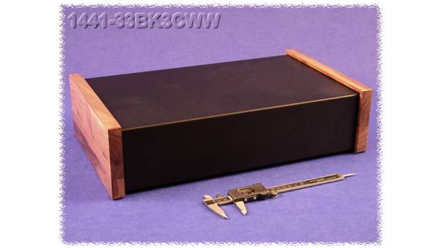 Hammond Steel Enclosure Chassis, 4 in H, 4 in W, 14 in D, 431.8 mm L For Use With 1441 Series | 1441-33BK3CWW