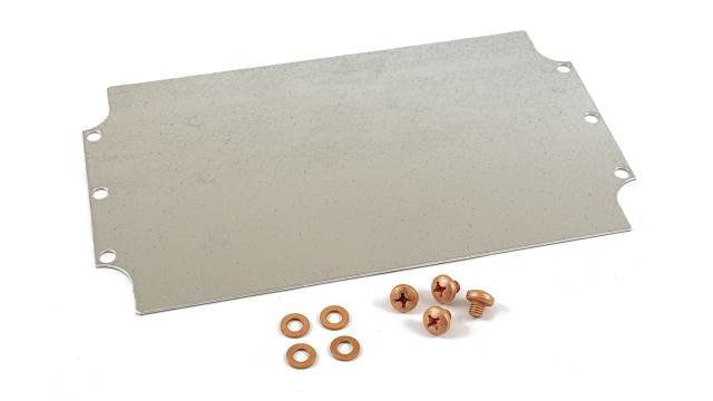 Hammond Steel Smooth Mounting Plate Enclosure Mount Plate, 6.3 in W, 260.096 mm L for Use with 1590ZGRP162 Enclosure | 1590ZGRP162PL