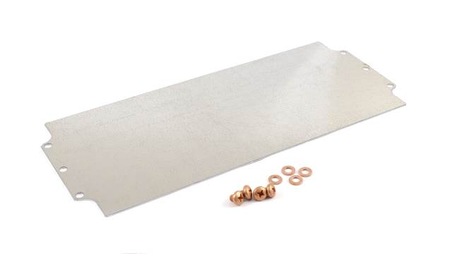 Hammond Steel Smooth Mounting Plate, 6.3 in W, 360.68 mm L for Use with 1590ZGRP163 Enclosure | 1590ZGRP163PL