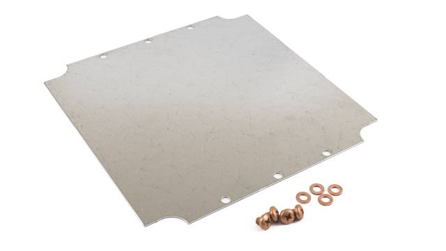 Hammond Steel Smooth Mounting Plate Enclosure Mount Plate, 9.87 in W, 255.016 mm L for Use with 1590ZGRP234 Enclosure | 1590ZGRP234PL