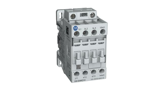 Allen Bradley 100-E Contactor Contactor, 24/60 V ac Coil, 3-Pole, 12 A, 1 NO | 100-E12KJ10