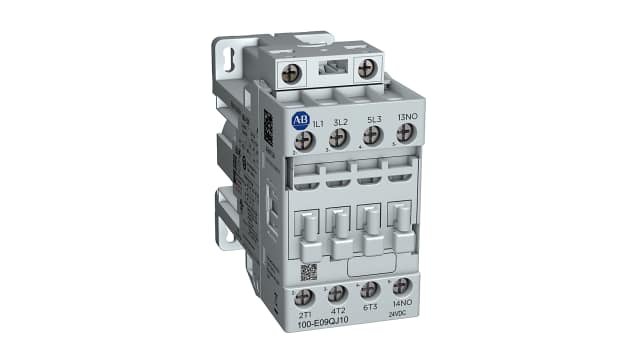 Allen Bradley 100-E Contactor Contactor, 24 V dc Coil, 3-Pole, 12 A, 7.5 kW, 1 NC | 100-E12QJ01