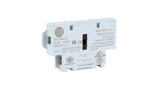 Allen Bradley Switch Disconnector Auxiliary Switch SPDT, 194U Series for Use with 194U Series Disconnect Switches | 194U-NONC