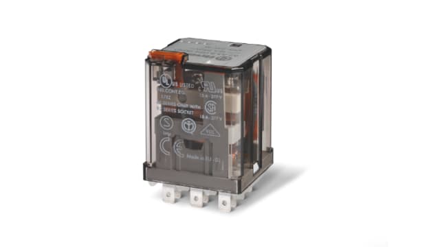 Finder Plug-In Mount Power Relay, 24V dc Coil, 16A Switching Current | 623390240000