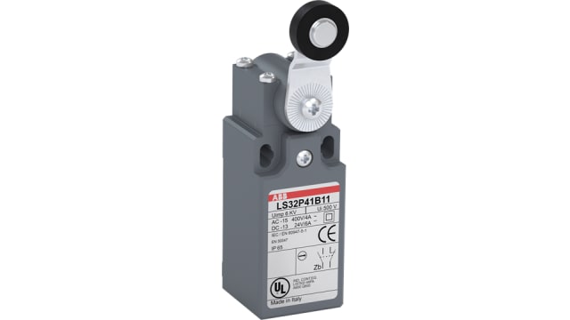 ABB Roller Lever Limit Switch, 1NO/1NC, IP65, Fibreglass Plastic Housing, 400V ac ac Max | 1SBV010141R1211