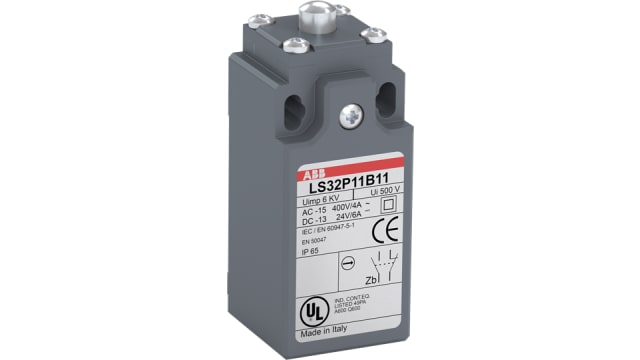 ABB Roller Lever Limit Switch, 1NO/1NC, IP66, Zinc Alloy Housing, 400V ac ac Max | 1SBV010211R1320