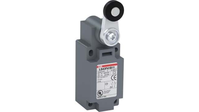 ABB Roller Lever Limit Switch, 1NO/1NC, IP65, Fibreglass Plastic Housing, 400V ac ac Max | 1SBV010741R1211