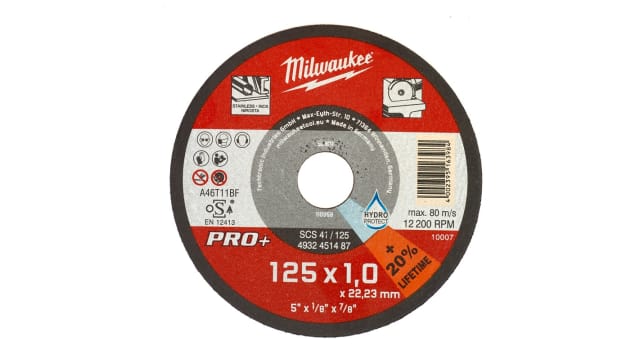 Milwaukee Steel, 125 mm x 1 mm Thick | 4932492131