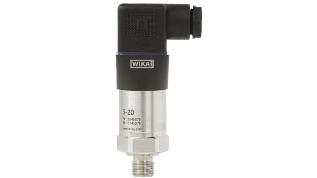 WIKA S-20 Series Pressure Sensor, 0bar Min, 160bar Max, Absolute, Gauge, Vacuum Reading | 48804196