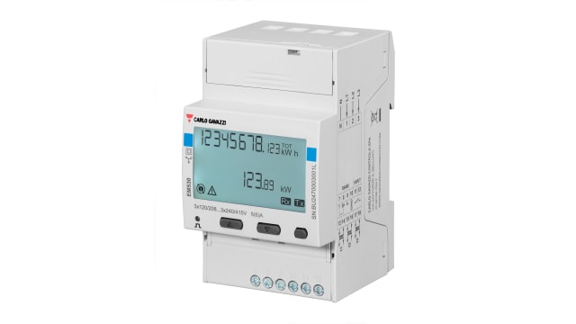 Carlo Gavazzi 3 Phase LCD Energy Meter, Type Energy Meter | EM530DINAV53XS1PFA