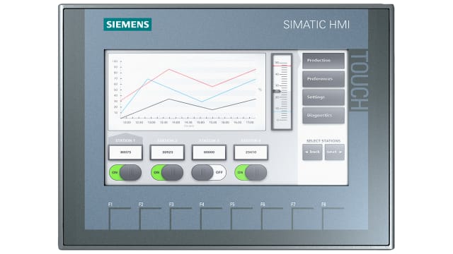 Siemens KTP700 Basic Series HMI Panel - 7 in, TFT LCD Display, 800 x 480 pixel | 6AG11232GA032AX0