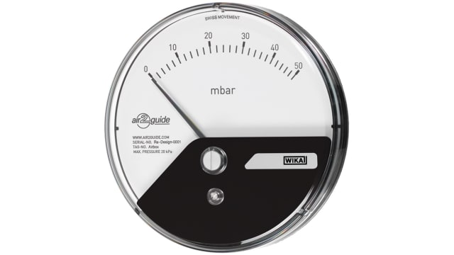 WIKA 4 to 6 mm Analogue Differential Pressure Gauge 750Pa Back Entry 110mm Outside Diameter | 48796967