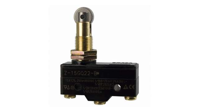 Omron Z Series Plunger Limit Switch, NO/NC, IP62, SPDT, Plastic Housing, 250V ac ac Max, 15A Max | Z-15GQA55-B5V