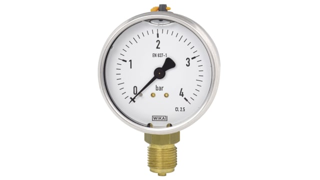 WIKA NPT 1/8 Analogue Pressure Gauge 2.5bar Back Entry 40mm Outside Diameter | 14197946